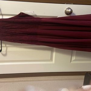 A wine color dress